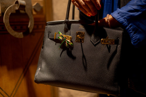 Green Dragonfly bag charm