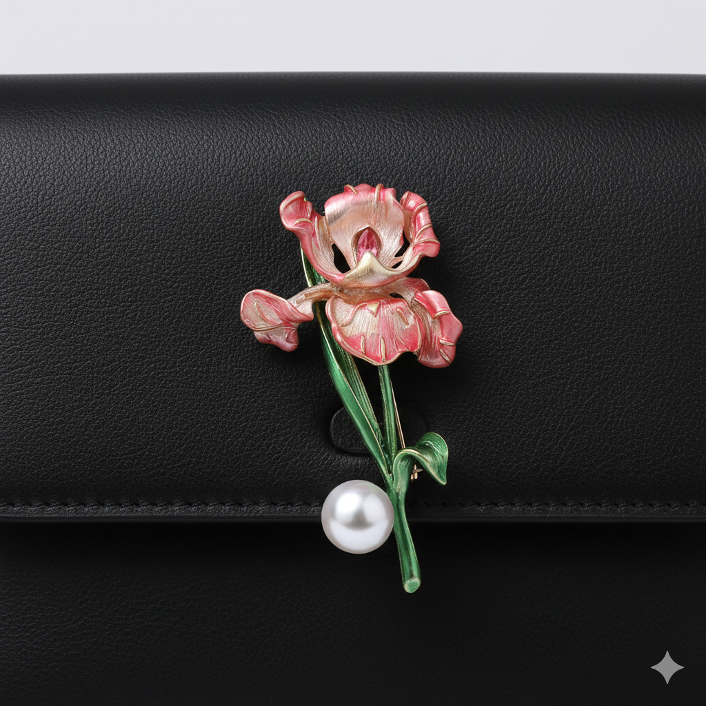 Pink Tulip bag charm