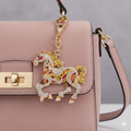 Orange Greek Horse bag charm