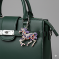 Purple Greek Horse bag charm